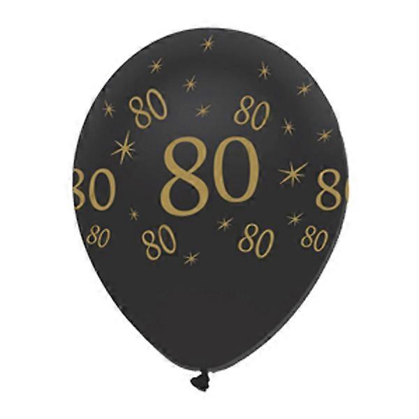 Creative Party All-Over Print Latex Pearlescent 80th Balloons (Pack of 50)