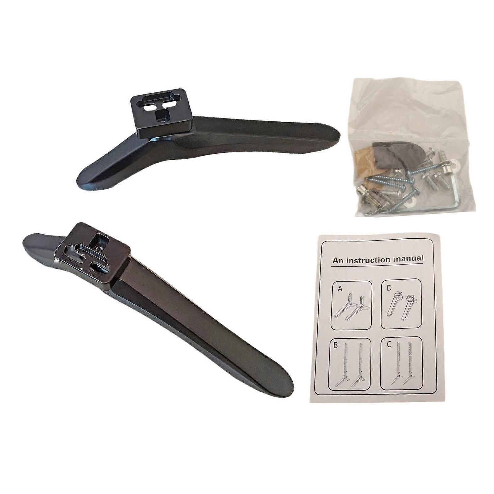 2 Pieces Table Top TV Stand Sturdy Strong Load Bearing Television Table Base