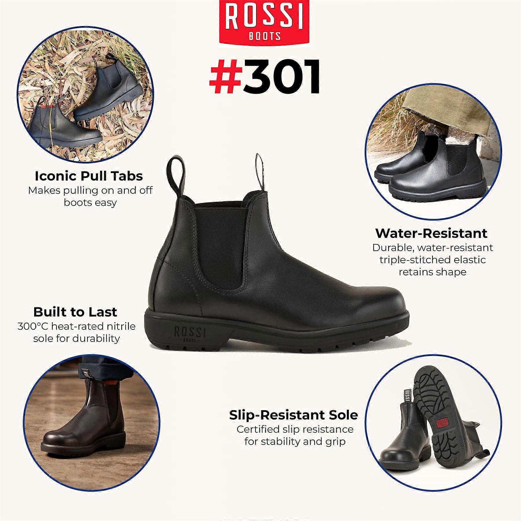 Rossi Boots Endura 303 Leather Chelsea Australian Unisex Durable