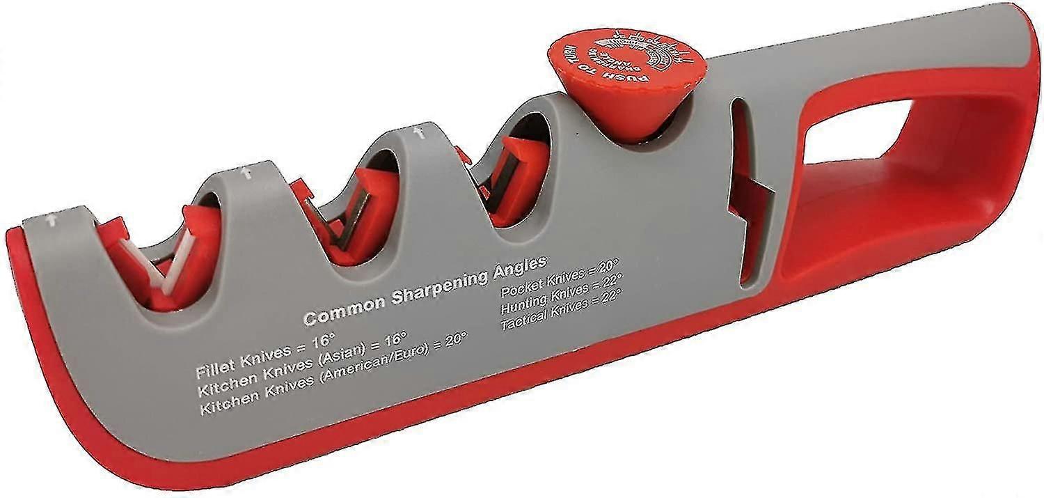 Knife Sharpener 3-stage Adjustable 14-24 Degree Knife + Scissor Sharpener With Rubber Base