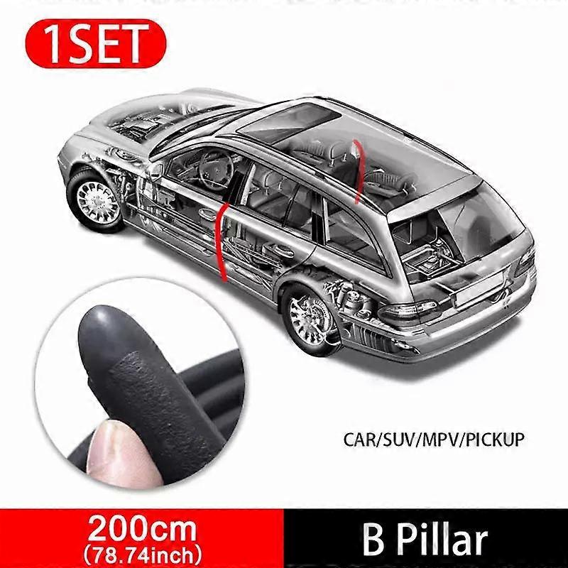 SEAMETAL Car Door Edge Seal Strip Rubber B-Pillar Weatherstrip Waterproof Soundproof Auto Sealant Strip Fits for All Vehicles