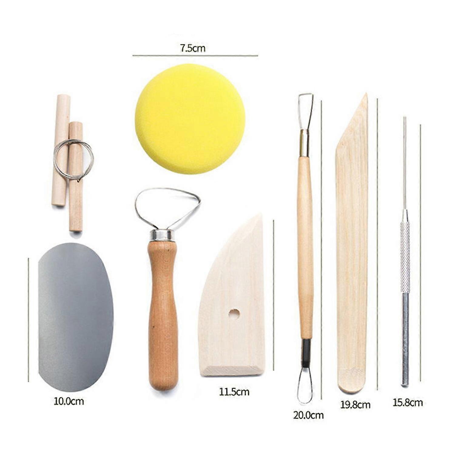 13pcs Pottery Clay Tools Ceramic Clay Sculpting Tool Kit Pottery Modeling Carving Tool Gift for Stud