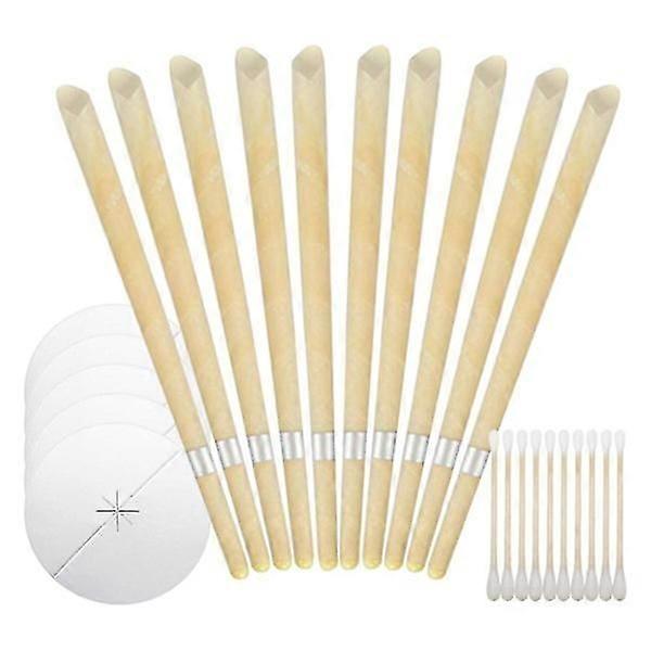 10-pack Ear candles - Made from beeswax - Aromatherapy multicolored