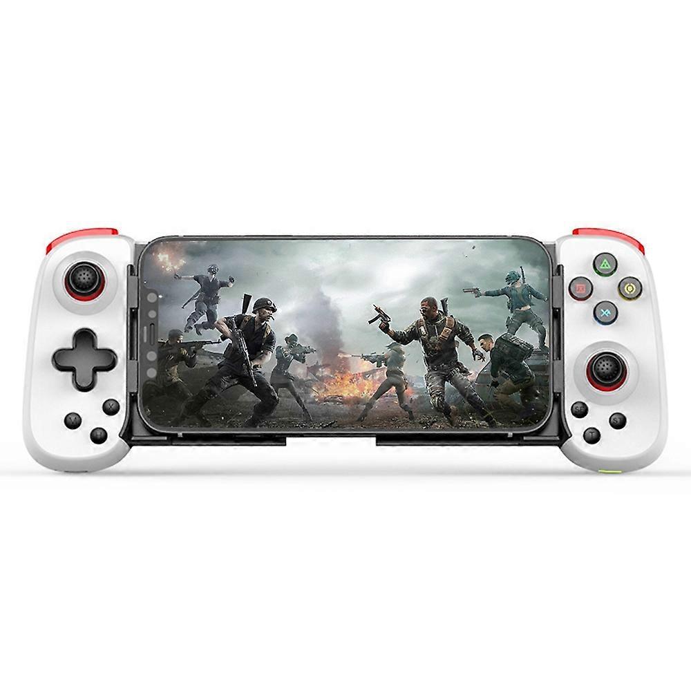 D6DP Wireless Game Controller Stretchable Bluetooth Phone Gamepad for Nintendo Switch/Phone/PC-White