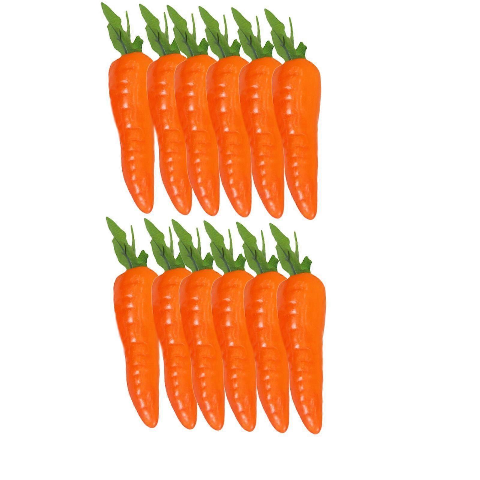 12Pcs Artificial Carrots Lifelike for Kitchen Thanksgiving Table Centrepiece