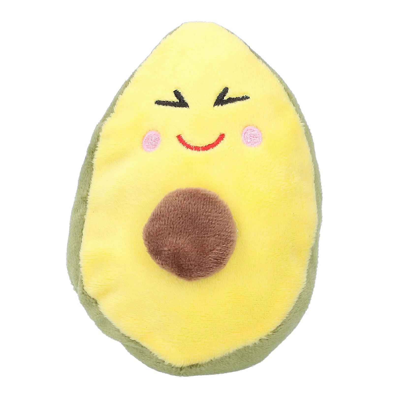 Avocado Shape Plush Dog Chew Toy for Small Dogs, Teething Toy with Sound, Soft Material, Ideal for Playtime