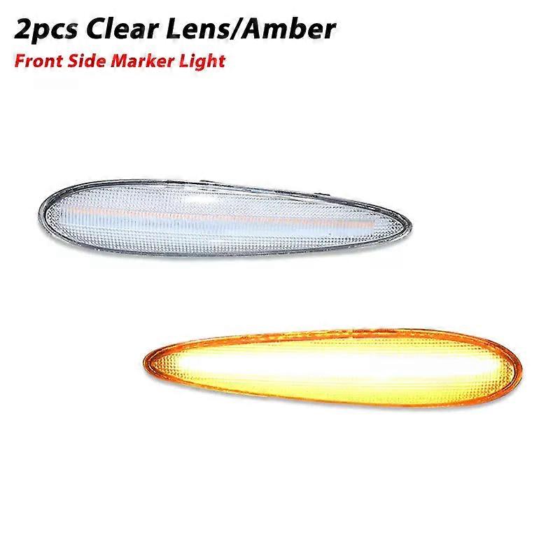 Applies to Amber/Red Full LED Front/Rear Bumper Side Marker Light Assembly For 2000-03 Nissan Maxima Turn SignalLights/Driving Lights