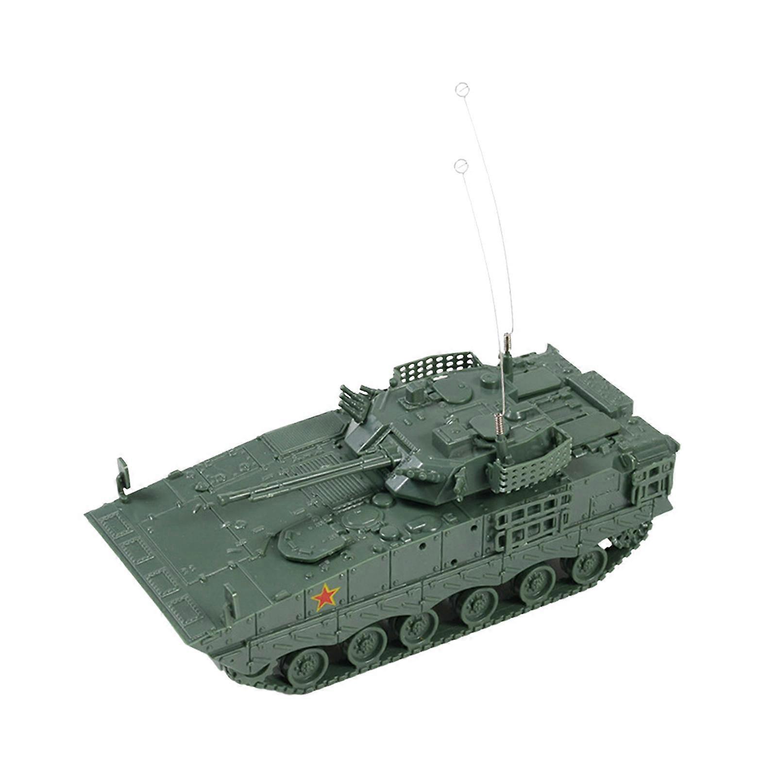 1:72 Armored Tank Model Tracked Crawler Chariot Puzzles Education Toy Rotation