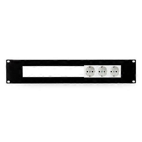 19" Rackový panel Fonestar pre 2 U mechanizmy, pre inštaláciu 8 pripojovacích panelov.