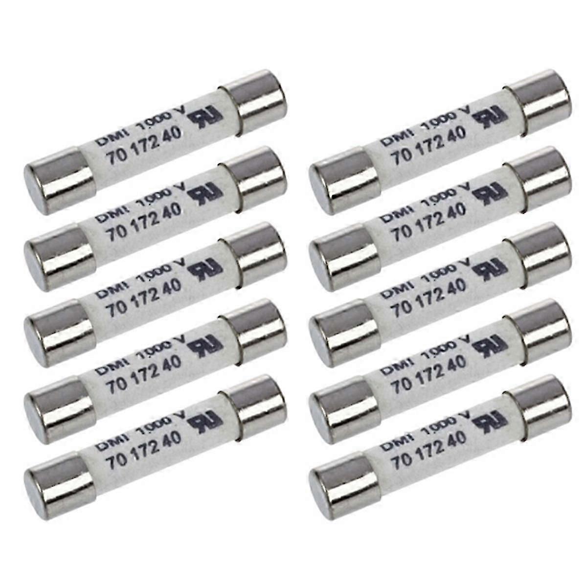1000V 500MA 10Pcs 6.3X32mm Multifunctional Convenient Portable Practical White Ceramic Fuse compatible with Mul