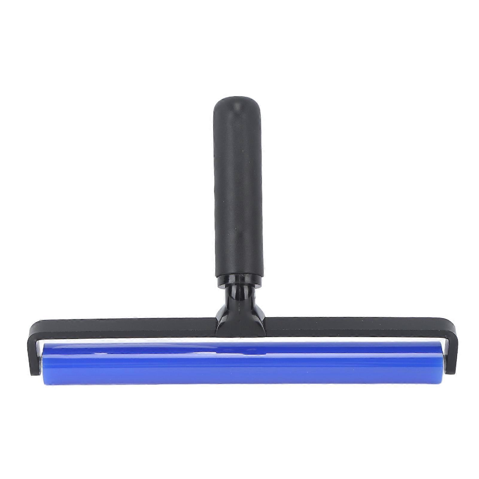 Static Dust Removal Super Sticky Blue Silicone Soft Static Action Cleaner Roller with Black Handle