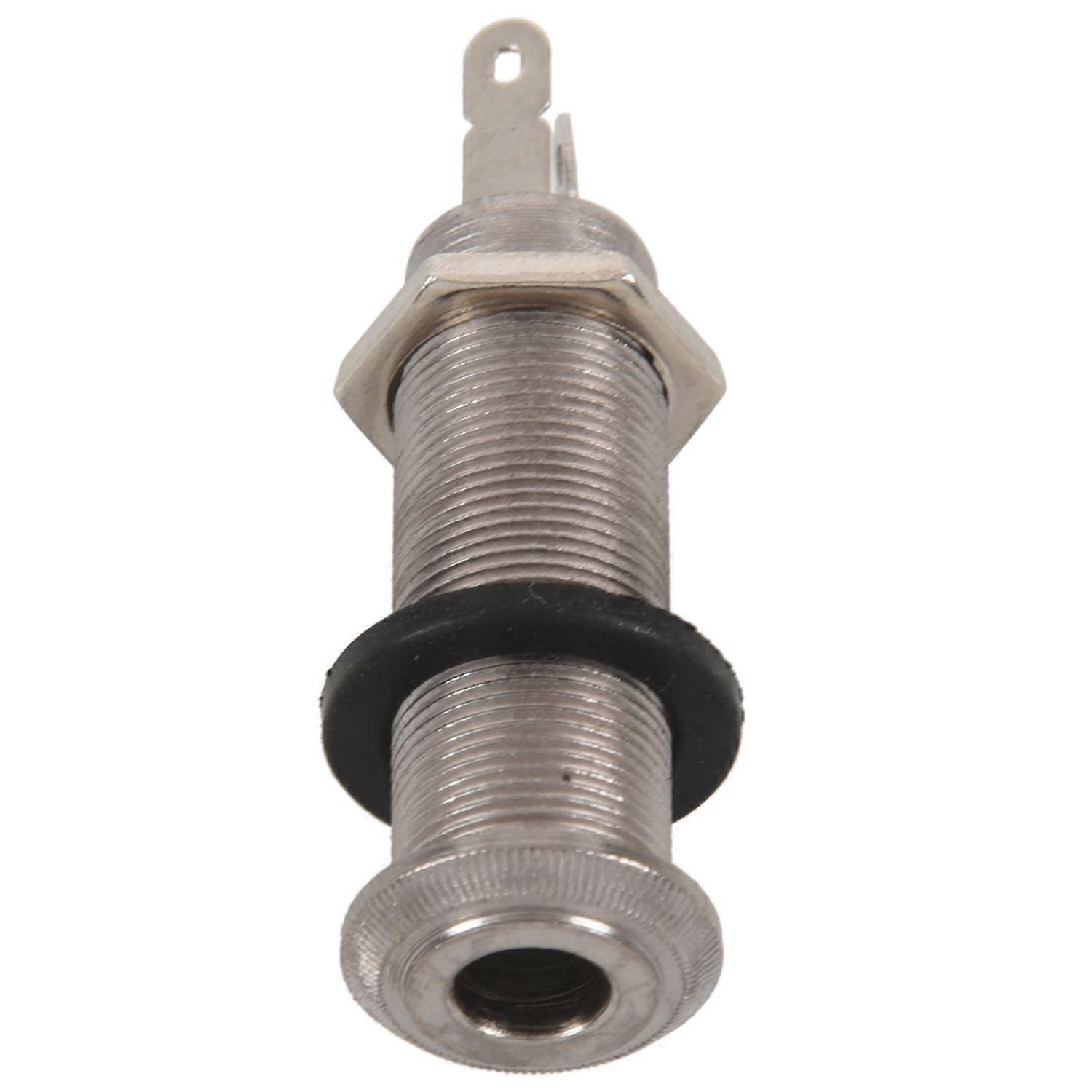 Chrome Threaded Cylinder Output Input Jack Plug Sockets 1/4 inch for