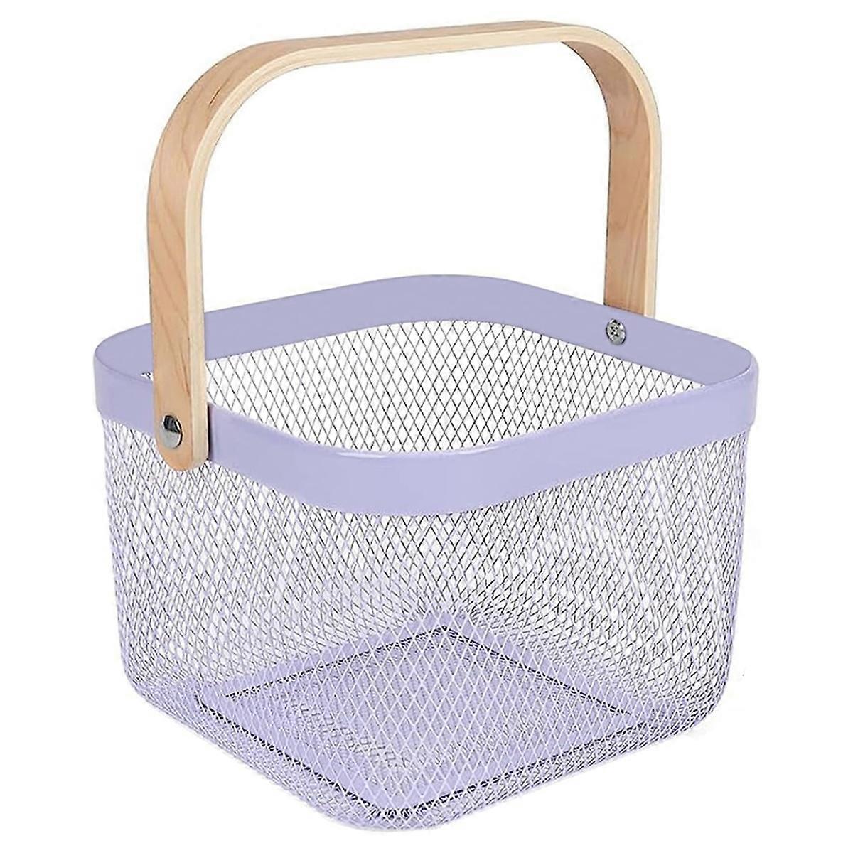 Paniers de cuisine multifonctionnels Corbeille à fruits avec poignée violet