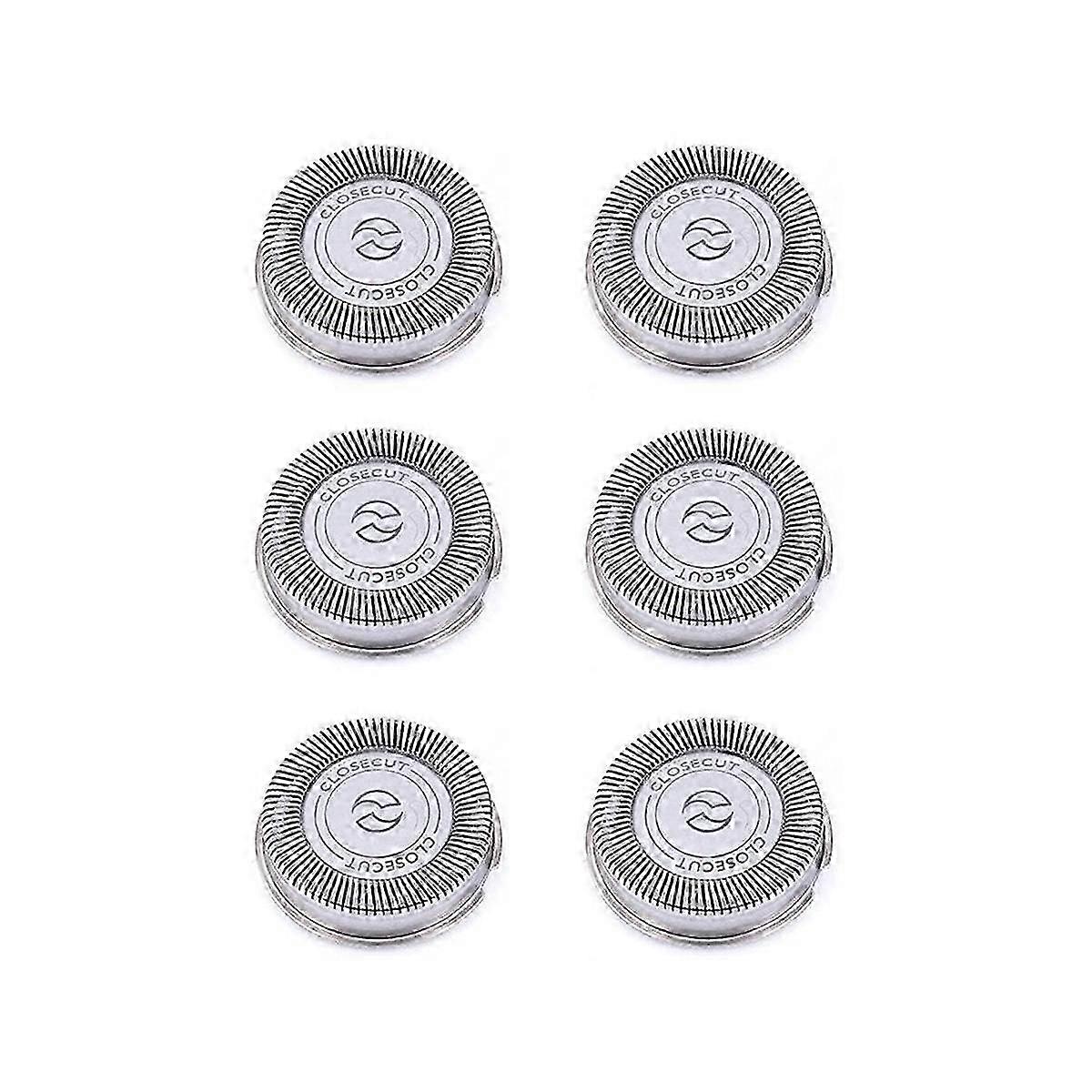 6Pack SH30 Replacement Heads for Shaver Series 3000, 2000, 1000 and S738, with Durable Sharp Blades