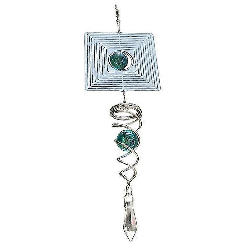 New 3D Wind Spinner Square DIY Dynamic Wind Chime Three-Dimensional Wind Spin Decorative Pendant Fo