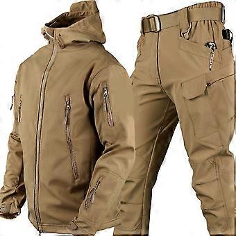 Vrouwen Mannen Ski-jas en -broek Set Geïsoleerd Waterdicht Waterdicht Snowboard Sneeuwpak voor Sneeuw Sport Snowboard Outfits Khaki XL