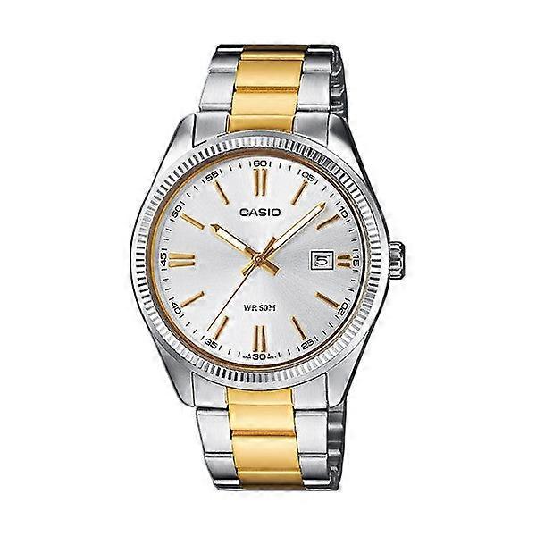 Casio Mtp-1302psg-7avef Men's Analog Watch – Silver Dial With Two-tone Stainless Steel Bracelet