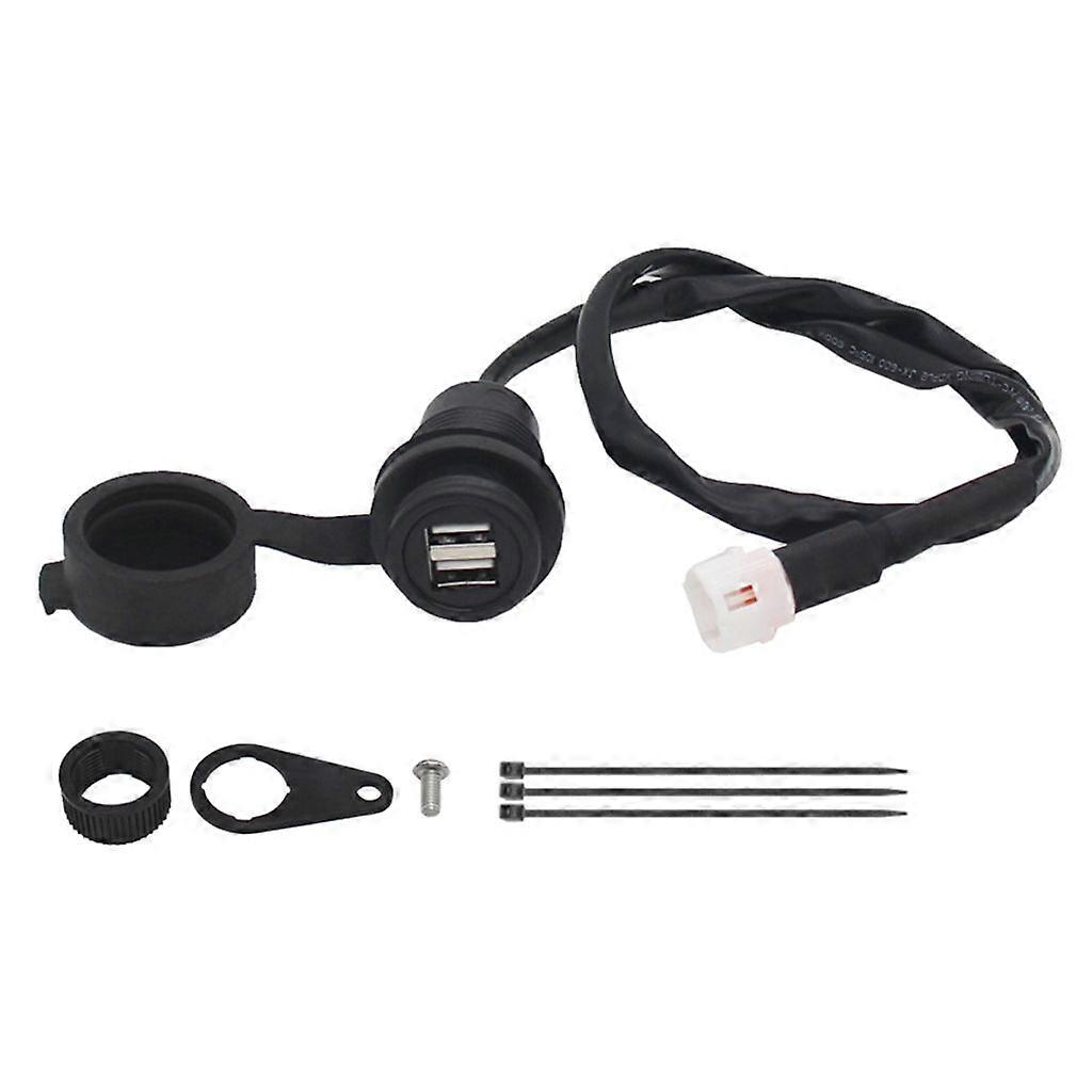  Dobbel USB-lader- Pluggkontakt Adapter for MT-09 SP-MT07 XSR700 XSR900 Tracer-