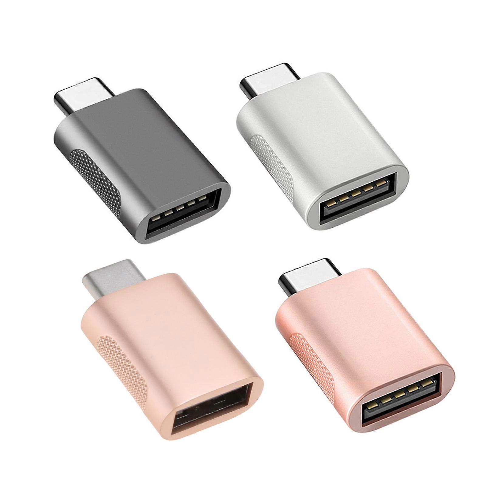 Type C USB 3.0 Female Adapter USB-C Adapter for Notebooks or Other Qualified Laptops Charging Interconnects Silver