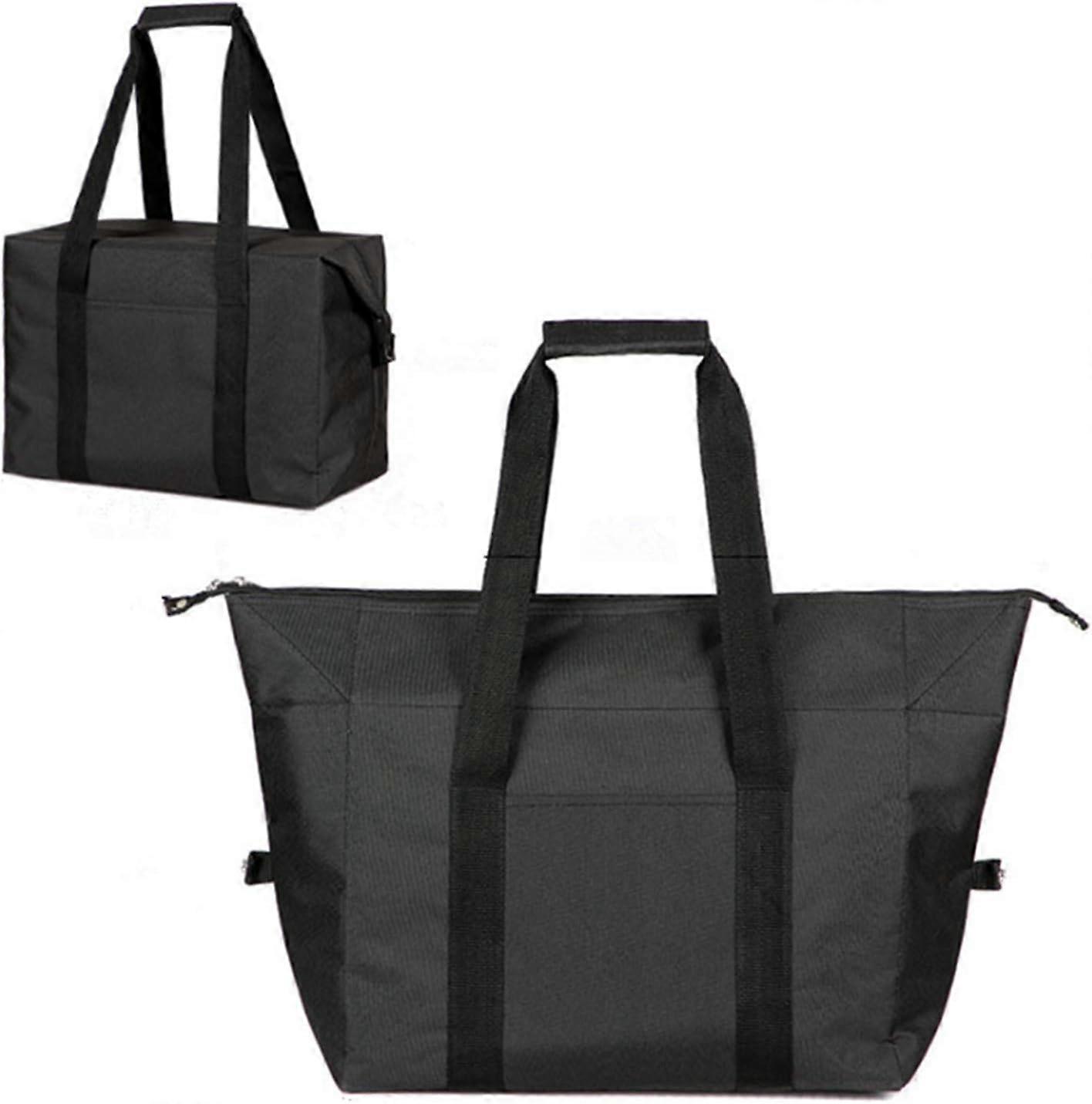 Zippered Reusable Insulated Frozen Thermal Cooler Bags Travel for Lunch Camping Beach Food Shopping