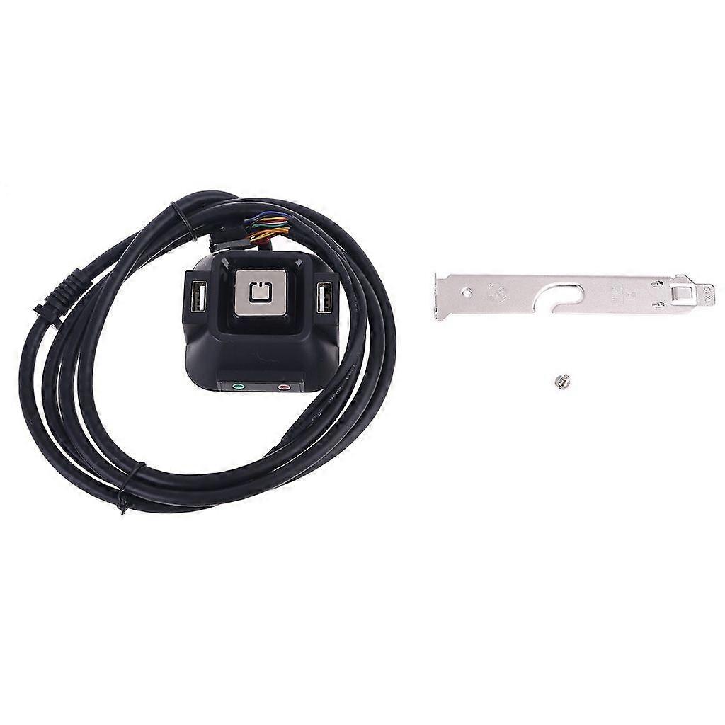 Multifunctional USB 2.0 Computer PC Switch External Power On/Off Reset Button with Microphone Port