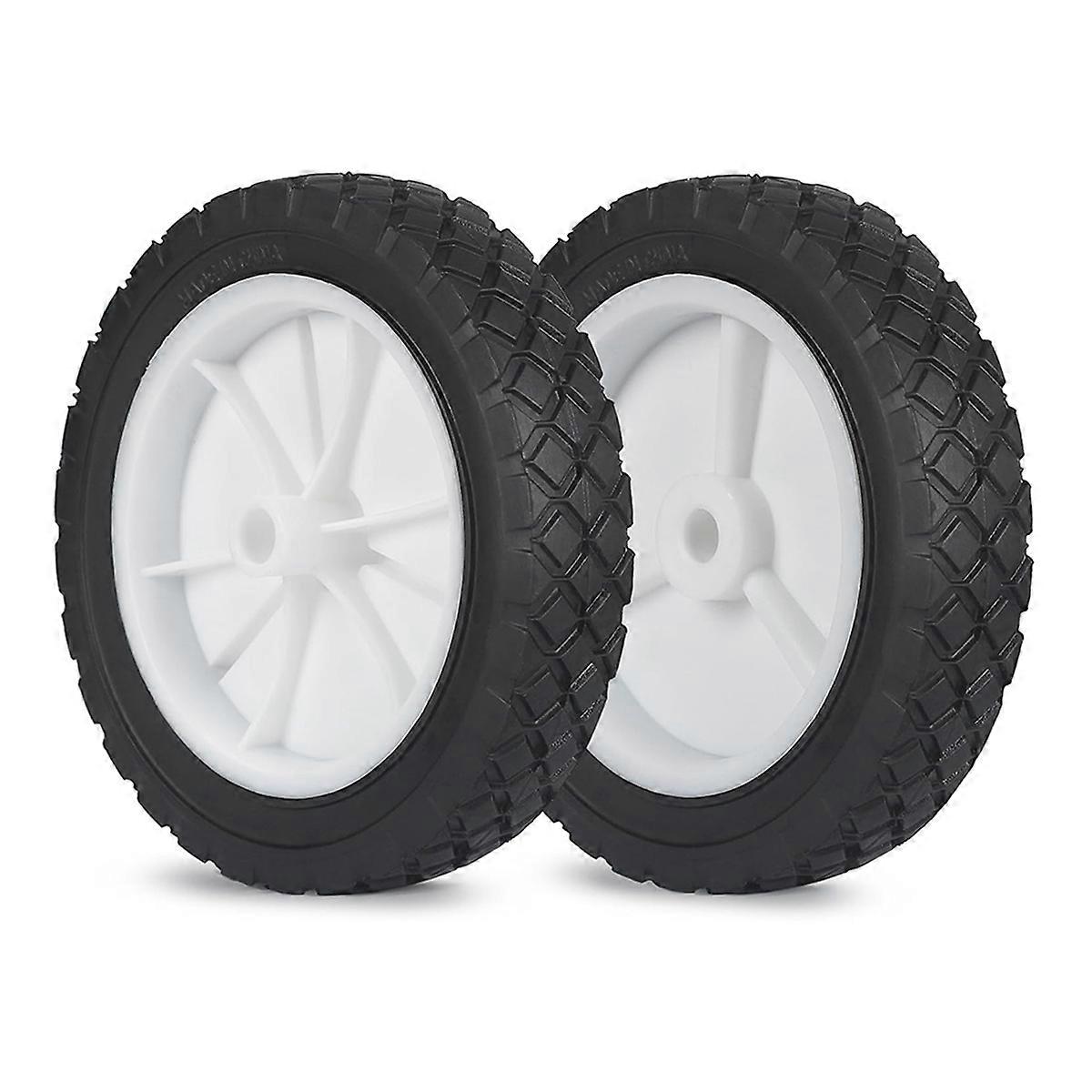 2 Pack 7 Inch Wheels Hand Trucks Wheels, Replacement Wheels Fit for Lawn Mower Wagon Utility Cart