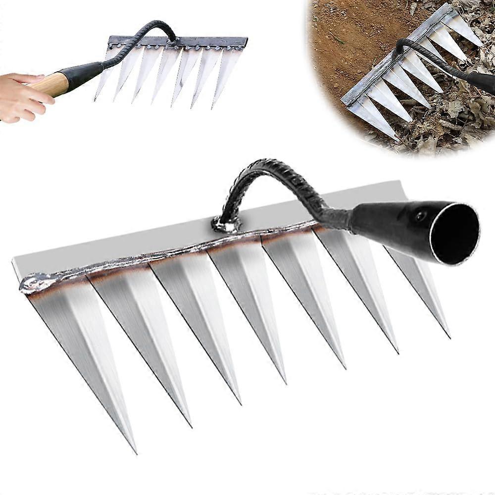 Iron Rake for Weeding Gardening 7-Tooth