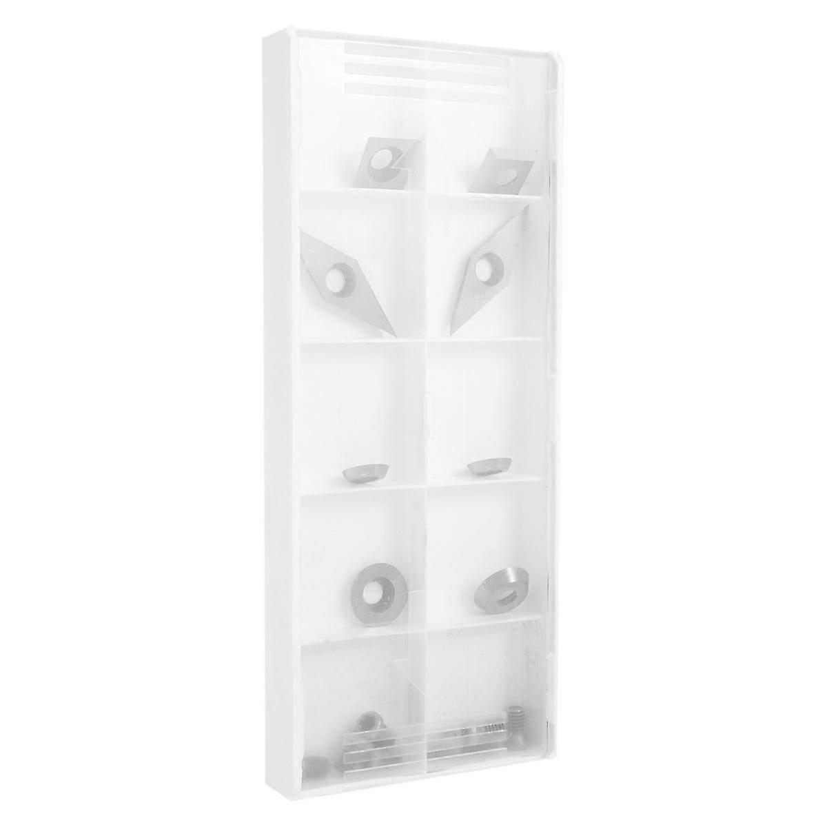 8Pcs Carbide Turning Tools Replacement Cutter Sharp Durable Wood Lathe Tools Inserts Include with 8