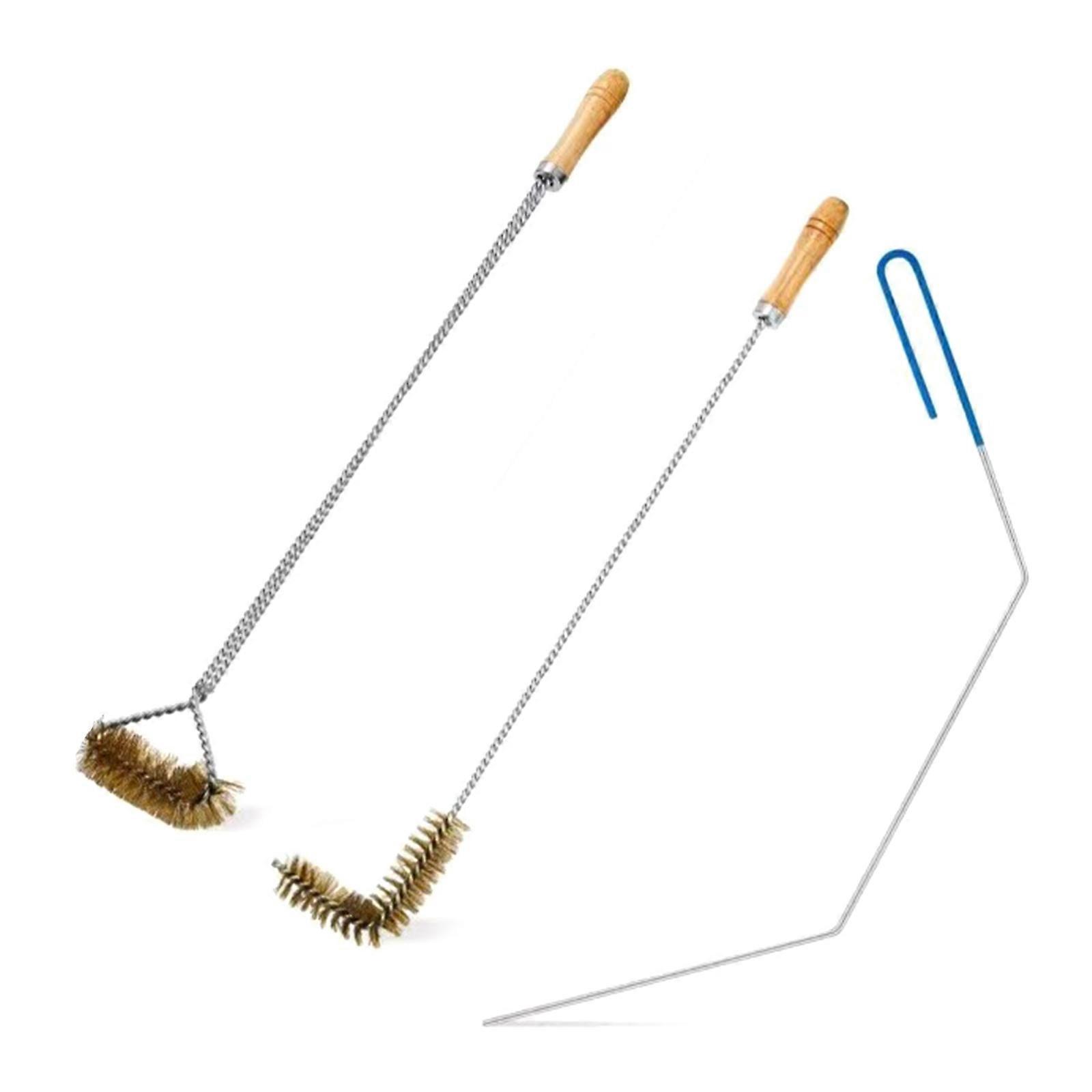 3 pezzi strumenti di pulizia della friggitrice a forma di l friggitrice spazzola di pulizia profonda friggitrice asta di pulizia friggitrice profonda briciole scoop