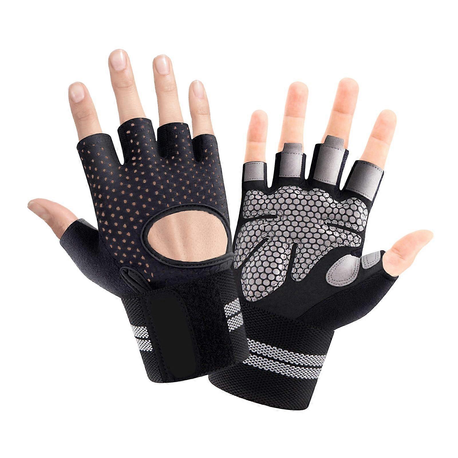 Workout Gloves for Men Women, Breathable Weight Lifting Gloves with Wrist Wraps Support for Gym