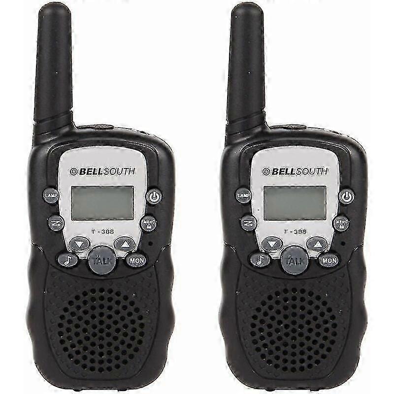 Walkie Talkie for Kids, Long Range Rechargeable Toy Gift for 3-12 Year Old Boys for Camping, Family Outdoor Adventures (1 Pair, Black)