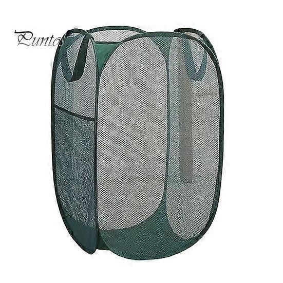 Foldable Laundry Basket with Handle Easy Carrying Large Capacity Breathable Mesh Dirty Clothes Hamper Storage Basket