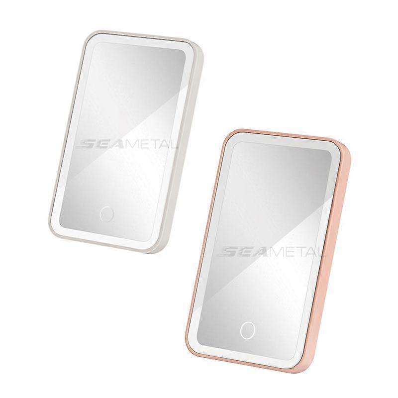 BLALION Car Makeup Mirror with Touch Sensor Rechargeable Large Screen Fill Light Interior Car Mirror