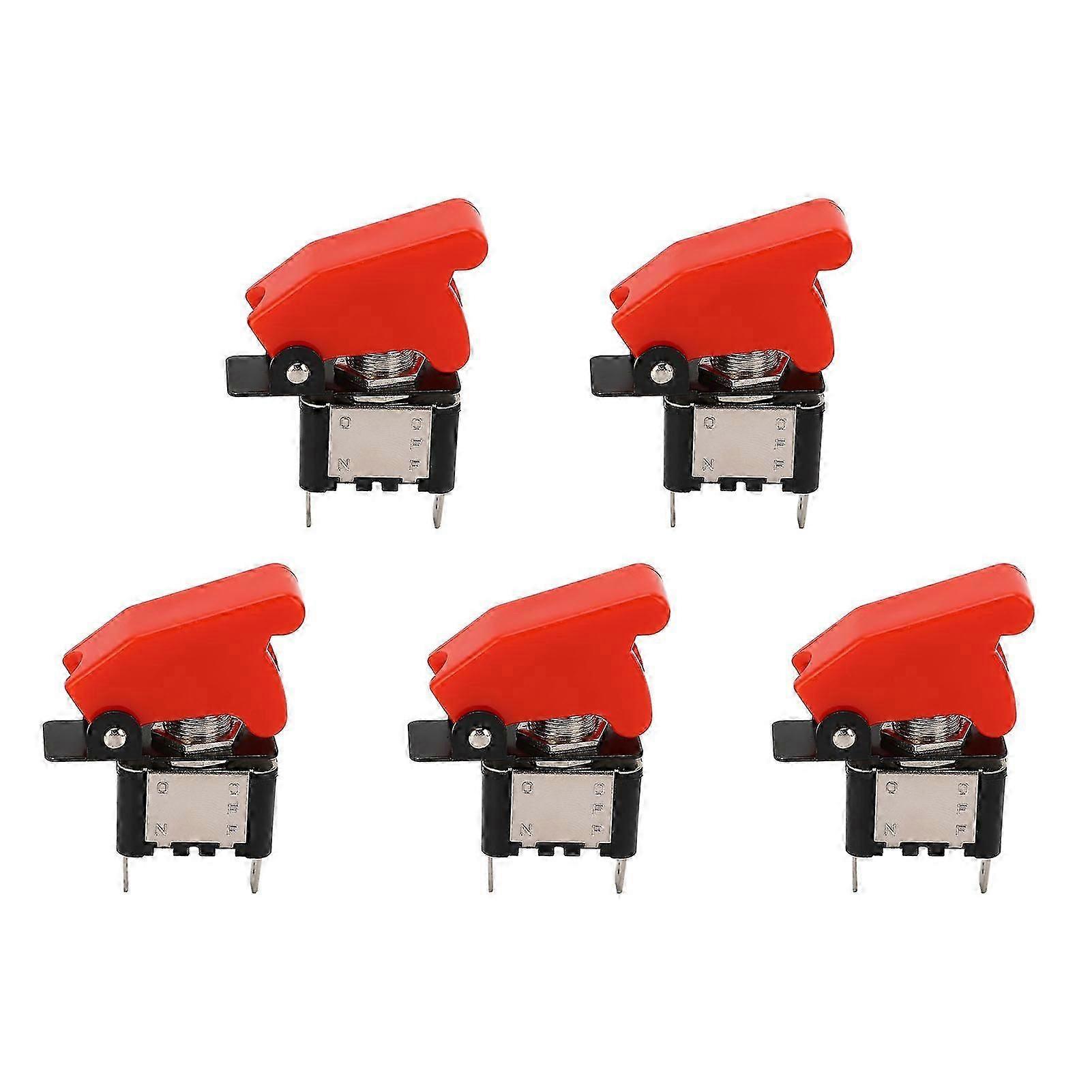 5Pcs Toggle Switch 12V DC 25A 2 Pin Waterproof Rocker Toggle Switch for Vehicle Boat