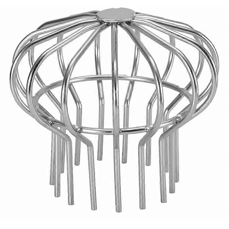 Gutter Ball Guard Filter Gutter Guard Stainless Steel Outlet Pipe Downspout Guard Sheet Drain Floor for Roof Balcony Yard Garden (Tube 110)