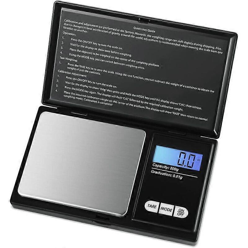High Precision Electronic Pocket Scale (Black 500g/0.1g)