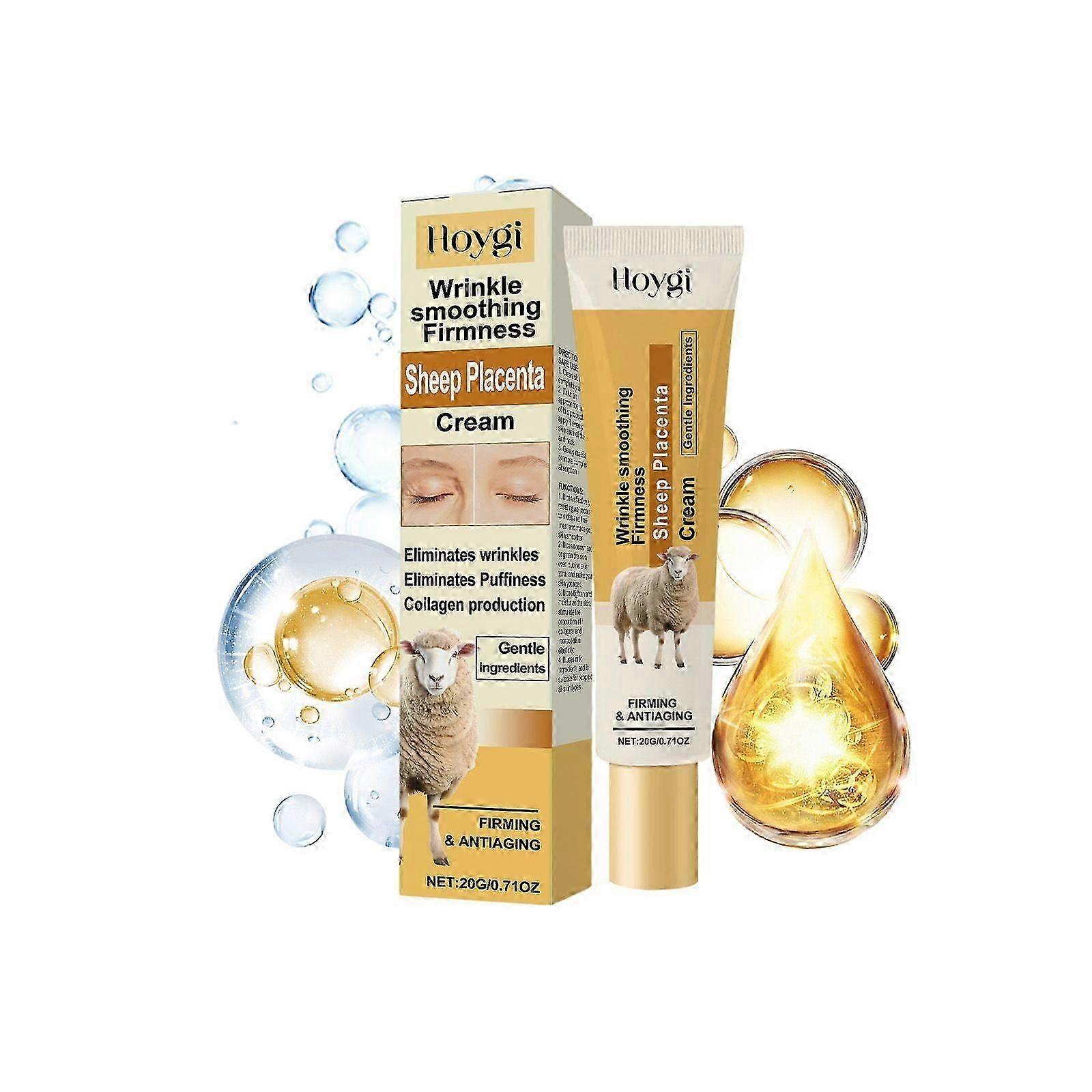 Sheep Placenta Cream, Anti-Wrinkle Firming Cream, Skin Firming Rejuvenating Cream, Suitable for All Skin Types