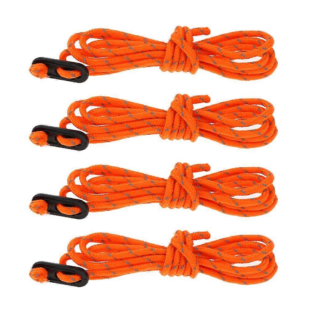 4pcs Reflective Guyline Tensioner Kit 2m Optional Tent Rope with Adjusters