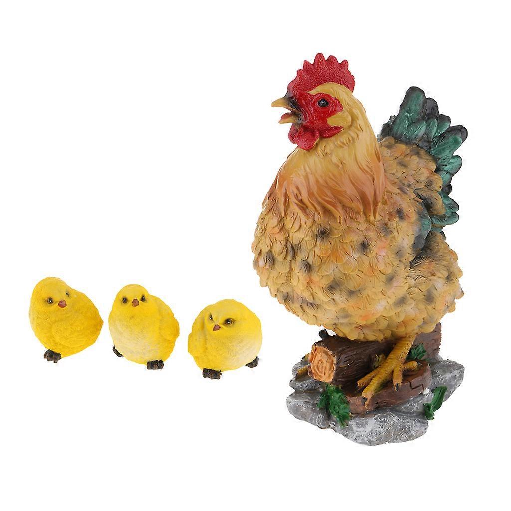 Artificial animals decorating chicks and outdoor