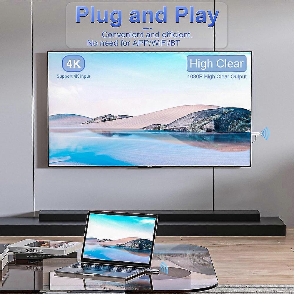 Wireless HDMI Transmitter and Receiver 4K Input High Clear Output Long-Range BT Transmission