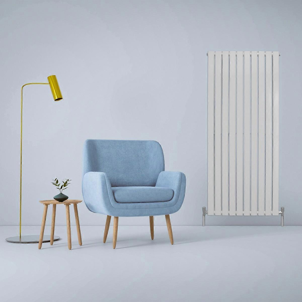 Designer Radiators 160 x 70cm Flat Panel Modern Central Heating Gloss White Vertical Column Double