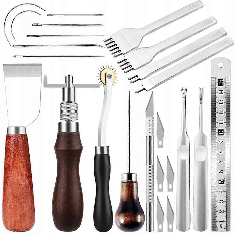 Lederhandwerkswerkzeug-Sets mit einem Halter zum Nähen
