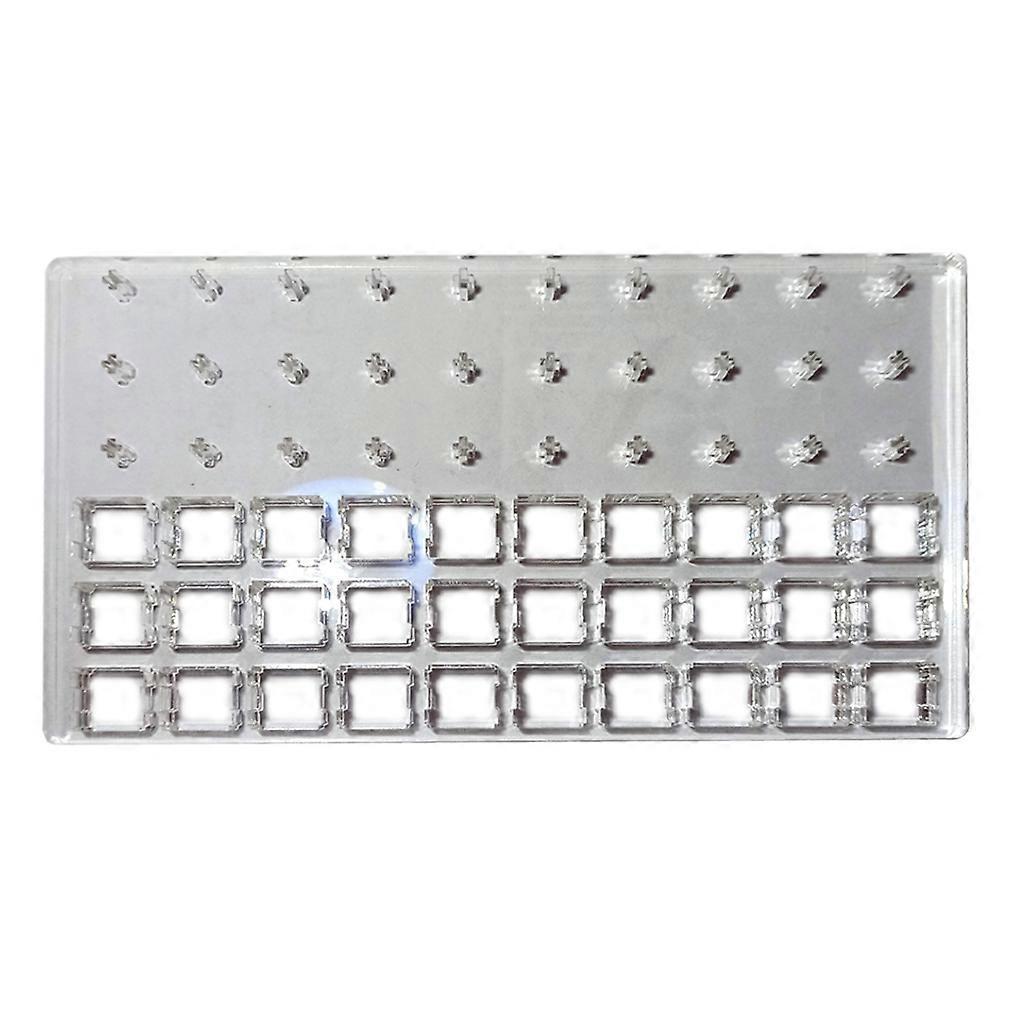 30-Hole Board For Lubricating Switch Mechanical Keyboard Switch Tester Base DIY Tool Double Layer Acrylic
