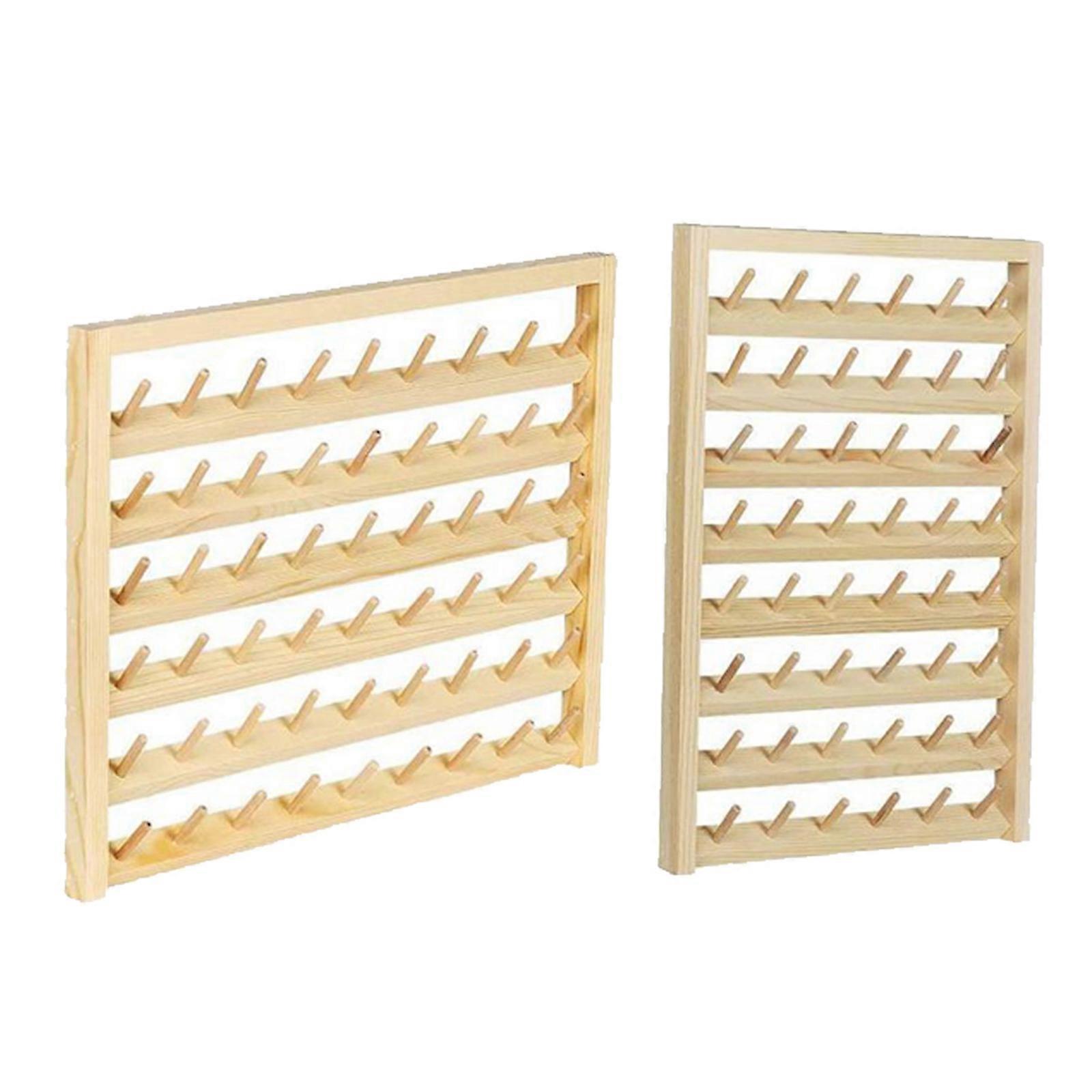木製の壁糸ホルダーマルチスプールシェルフオーガナイザー編み工具