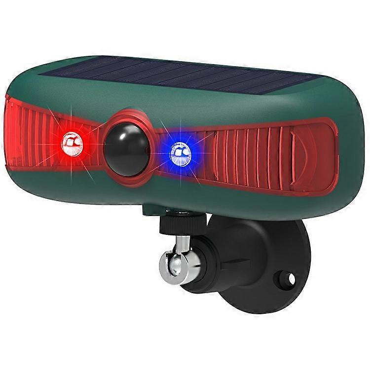 N911Y Solar Powered Alarm Infrared Motion Sensor Sound Light Warning High Frequency Ultrasonic Animal Voice Repellent
