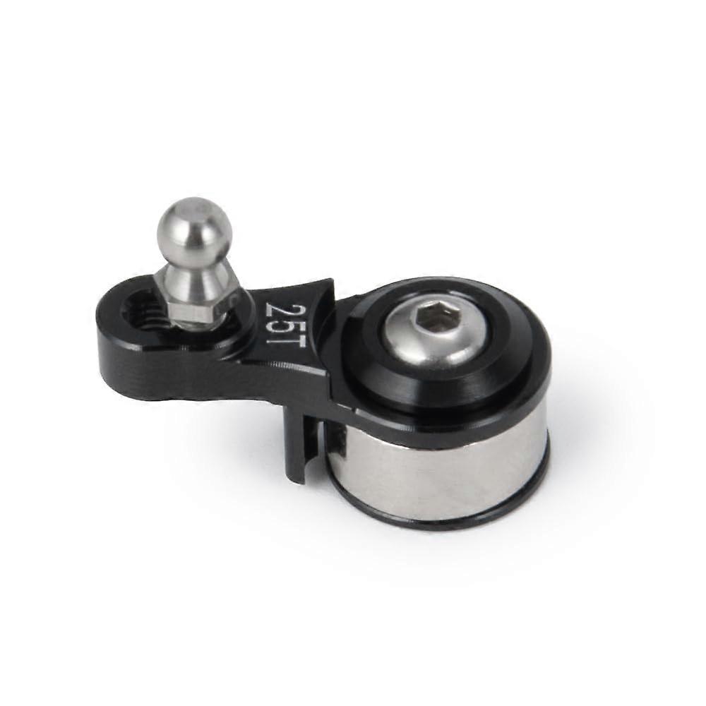 Aluminum 25T Adjustable Damping Steering Servo Arm Servo Horn RC Parts for Traxxas TRX4 TRX4 TRX6 1/10 RC Crawler Car (Black)