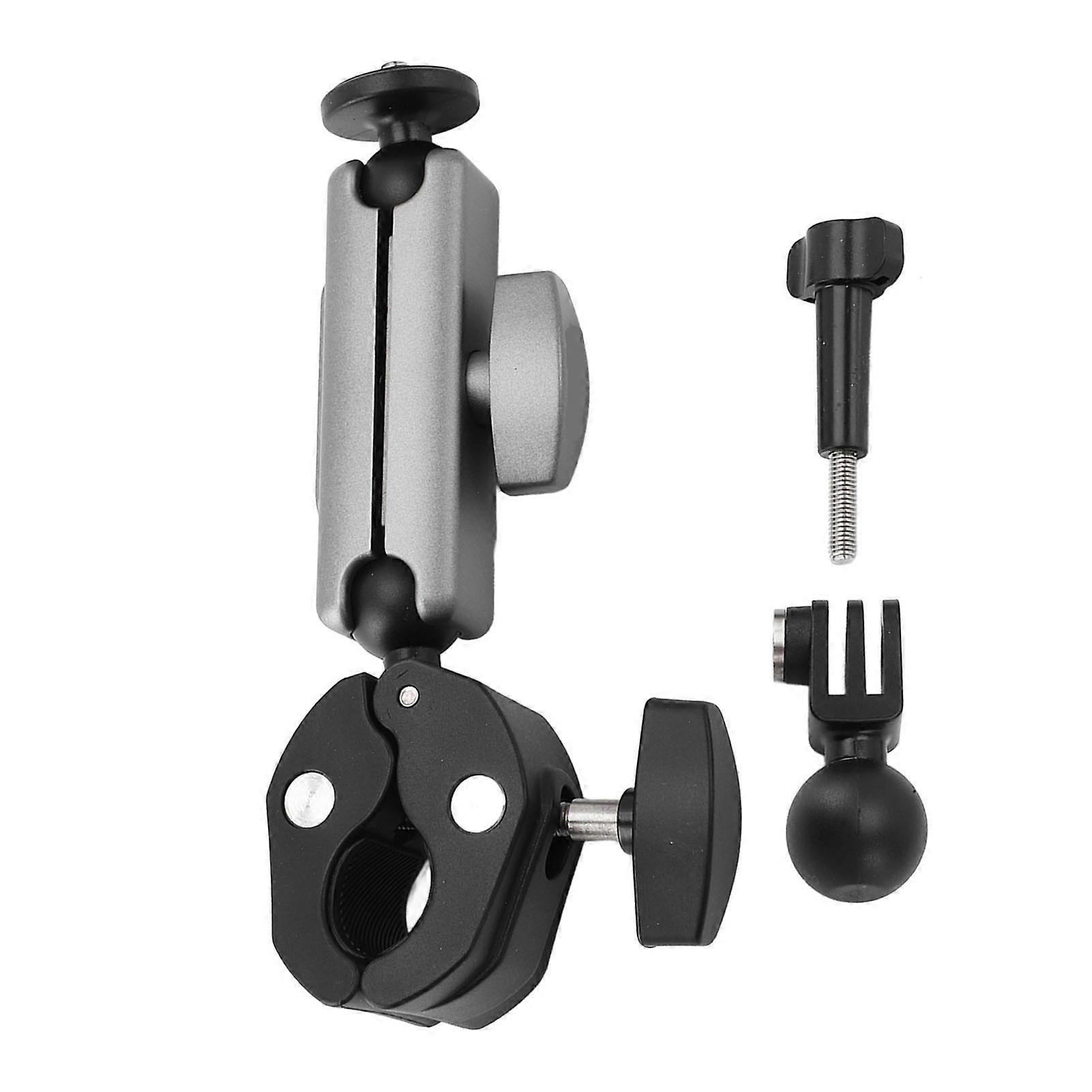 360° Rotating Motorcycle Camera Mount - Sturdy Aluminum Handlebar Holder for Action Cams