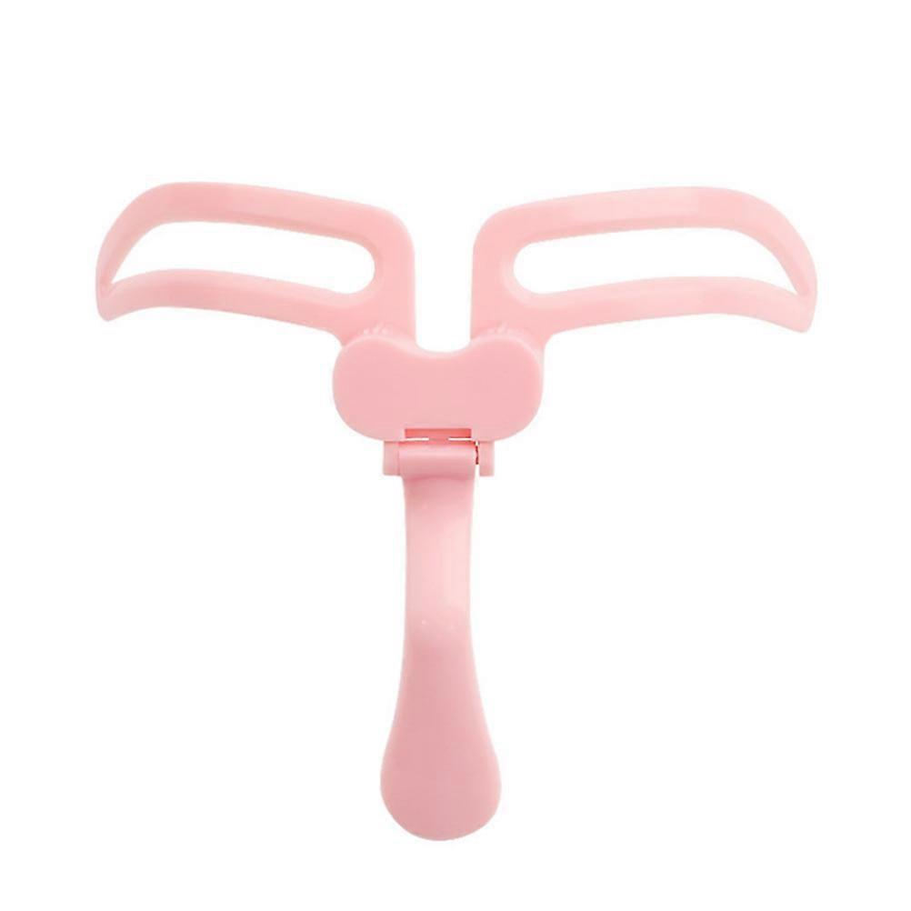 Pink Reusable Eyebrow Makeup Stencil with ABS Material for Home Use and Precision Tracing