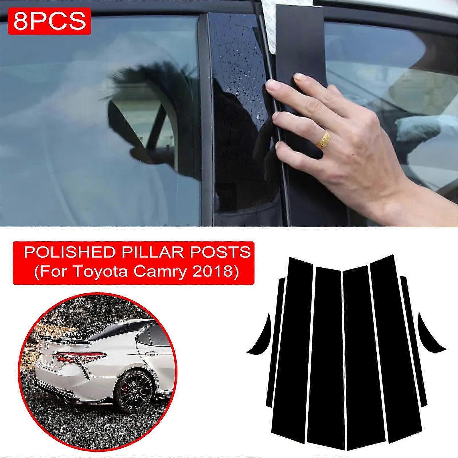 8pcs Car Window B-Pillar Trim Sticker Suitable for Certain Brand Vehicle 2018 Door Pillars Wrap Film Styling Accessories Dropship New