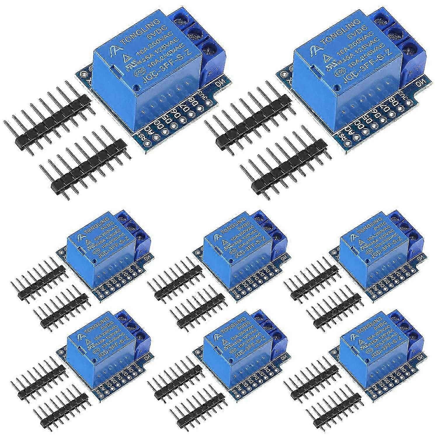 8Pcs 5V One Channel Relay Module Relay Switch 5V Mini Relay Shield for WeMos Also for for WeMos